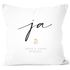 Kissen-Bezug zur Hochzeit personalisiert mit Namen und Datum Ja Schriftzug Hochzeitsgeschenk Kissenhülle SpecialMe®preview
