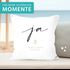 Kissen-Bezug zur Hochzeit personalisiert mit Namen und Datum Ja Schriftzug Hochzeitsgeschenk Kissenhülle SpecialMe®preview