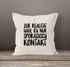 Kissen-Bezug Zur Realität habe ich nur sporadisch Kontakt Spruch Sprüche Quote Fun Kissen-Hülle Deko-Kissen Baumwolle MoonWorks®preview