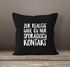 Kissen-Bezug Zur Realität habe ich nur sporadisch Kontakt Spruch Sprüche Quote Fun Kissen-Hülle Deko-Kissen Baumwolle MoonWorks®preview
