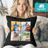 Kissen-mit Foto-Collage personalisiert mit bis zu 4 Bildern Wunschtext Fotogeschenk Papa selbst gestalten Dekokissen SpecialMe®preview