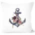 Kissenbezug Anker Blumen Wasserfarben Anchor Flowers Watercolor Kissen-Hülle Deko-Kissen Baumwolle Autiga®preview