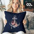 Kissenbezug Anker Blumen Wasserfarben Anchor Flowers Watercolor Kissen-Hülle Deko-Kissen Baumwolle Autiga®preview