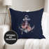 Kissenbezug Anker Blumen Wasserfarben Anchor Flowers Watercolor Kissen-Hülle Deko-Kissen Baumwolle Autiga®preview