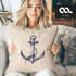 Kissenbezug Anker Blumen Wasserfarben Anchor Watercolor Kissen-Hülle Deko-Kissen Baumwolle Autiga®preview