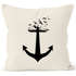 Kissenbezug Anker Vögel Anchor Birds Kissenhülle Dekokissen 40x40 Baumwolle Autiga®preview