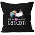 Kissenbezug Be a magic caticorn Einhorn Unicorn Kissen-Hülle Deko-Kissen 40x40  Baumwolle MoonWorks®preview