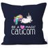 Kissenbezug Be a magic caticorn Einhorn Unicorn Kissen-Hülle Deko-Kissen 40x40  Baumwolle MoonWorks®preview