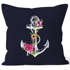 Kissenbezug Blumen Anker Flower Anchor Watercolor 40x40 Baumwolle Autiga®preview