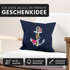 Kissenbezug Blumen Anker Flower Anchor Watercolor 40x40 Baumwolle Autiga®preview