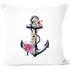 Kissenbezug Blumen Anker Flower Anchor Watercolor 40x40 Baumwolle Autiga®preview