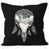 Kissenbezug Boho Skull Totenkopf Schädel Traumfänger Dreamcatcher Bohamien Kissen-Hülle Deko-Kissen Autiga®preview