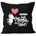 Kissenbezug Einhorn Muttertag Beste Mama der Welt Unicorn Mother`s Day 40x40 Baumwolle MoonWorks®preview