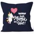 Kissenbezug Einhorn Muttertag Beste Mama der Welt Unicorn Mother`s Day 40x40 Baumwolle MoonWorks®preview