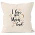 Kissenbezug für Freund, I love you to the moon and back Geschenk Liebe Moonworkspreview