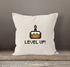 Kissenbezug Geburtstag Level Up Pixel-Torte Retro Gamer Pixelgrafik Geschenk Arcade Kissenhülle Dekokissen Baumwolle MoonWorks®preview