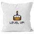 Kissenbezug Geburtstag Level Up Pixel-Torte Retro Gamer Pixelgrafik Geschenk Arcade Kissenhülle Dekokissen Baumwolle MoonWorks®preview