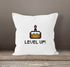 Kissenbezug Geburtstag Level Up Pixel-Torte Retro Gamer Pixelgrafik Geschenk Arcade Kissenhülle Dekokissen Baumwolle MoonWorks®preview