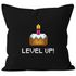 Kissenbezug Geburtstag Level Up Pixel-Torte Retro Gamer Pixelgrafik Geschenk Arcade Kissenhülle Dekokissen Baumwolle MoonWorks®preview