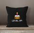 Kissenbezug Geburtstag Level Up Pixel-Torte Retro Gamer Pixelgrafik Geschenk Arcade Kissenhülle Dekokissen Baumwolle MoonWorks®preview