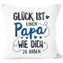 Kissenbezug Geschenk Glück ist einen Papa/eine Mama wie dich zu haben Vatertag Muttertag SpecialMe®preview