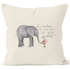 Kissenbezug Geschenk Liebe muss nicht perfekt sein sondern echt Elefant Maus Kissen-Hülle Deko-Kissen 40x40 Baumwolle MoonWorks®preview