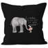 Kissenbezug Geschenk Liebe muss nicht perfekt sein sondern echt Elefant Maus Kissen-Hülle Deko-Kissen 40x40 Baumwolle MoonWorks®preview