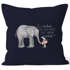Kissenbezug Geschenk Liebe muss nicht perfekt sein sondern echt Elefant Maus Kissen-Hülle Deko-Kissen 40x40 Baumwolle MoonWorks®preview