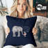 Kissenbezug Geschenk Liebe muss nicht perfekt sein sondern echt Elefant Maus Kissen-Hülle Deko-Kissen 40x40 Baumwolle MoonWorks®preview