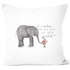 Kissenbezug Geschenk Liebe muss nicht perfekt sein sondern echt Elefant Maus Kissen-Hülle Deko-Kissen 40x40 Baumwolle MoonWorks®preview