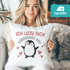 Kissenbezug Geschenk Liebe Valentinstag Jahrestag Pinguin Spruch Ich liebe dich Herz SpecialMe®preview