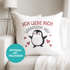 Kissenbezug Geschenk Liebe Valentinstag Jahrestag Pinguin Spruch Ich liebe dich Herz SpecialMe®preview