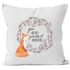 Kissenbezug Geschenk Liebe You are my greatest adventure Fuchs Fox Kissenhülle Dekokissen 40x40 Baumwolle MoonWorks®preview