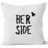 Kissenbezug Her Side Kissen-Hülle Partner Hochzeit Deko-Kissen 40x40  Baumwolle MoonWorks®preview