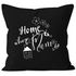 Kissenbezug Home is where Mom is Geschenk für Mutter Muttertag Kissenhülle 40x40 Baumwolle MoonWorks®preview
