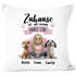 Kissenbezug Hunde Mama 2 Hunde Figuren Kissen-Hülle mit Namen Baumwolle personalisierte Geschenke Dekokissen SpecialMe®preview