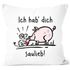 Kissenbezug Ich hab dich saulieb Maus Schwein Herz Geschenk Liebe Valentinstag Jahrestag Moonworks®preview