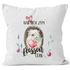 Kissenbezug Ich hab dich zum fressen gern Watercolor Igel Liebe Spruch Geschenk Love Quote 40x40 Baumwolle MoonWorks®preview
