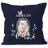 Kissenbezug Ich hab dich zum fressen gern Watercolor Igel Liebe Spruch Geschenk Love Quote 40x40 Baumwolle MoonWorks®preview