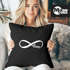 Kissenbezug Infinity Symbol Forever Love Liebe Endless Kissen-Hülle Deko-Kissen 40x40 Baumwolle MoonWorks®preview