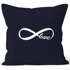 Kissenbezug Infinity Symbol Forever Love Liebe Endless Kissen-Hülle Deko-Kissen 40x40 Baumwolle MoonWorks®preview