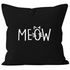 Kissenbezug Kissen-Hülle Deko-Kissen 40x40 Katze Meow Miau Cat Baumwolle MoonWorks®preview
