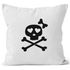 Kissenbezug Kissen-Hülle Deko-Kissen 40x40 Knochen Bones Totenkopf Pirat Baumwolle MoonWorks®preview