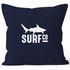 Kissenbezug Kissen-Hülle Deko-Kissen 40x40 Surf Co Hai Shark Baumwolle MoonWorks®preview