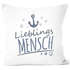 Kissenbezug Kissen-Hülle Lieblings Freund/Bruder/Papa/Mensch mit Anker Geschenkideen Lieblingsperson Moonworks®preview