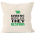 Kissenbezug Kissenhülle Gamers never die they respawn Spruch Pixel Zocker 90er 80er Retro MoonWorks® 40x40preview