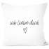 Kissenbezug Kissenhülle Ich liebe Dich Liebe Love Geschenk Deko-Kissen Baumwolle MoonWorks®preview