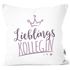 Kissenbezug Kissenhülle Schriftzug Lieblings Kollegin/Nachbarin mit Kronemotiv Geschenk Lieblingsperson Moonworks®preview