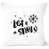 Kissenbezug Let it snow Winter Weihnachten Spruch Schnee Eiskirstalle Schneeflocken Kissenhülle Dekokissen Baumwolle Autiga®preview