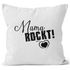 Kissenbezug Mama rockt Geschenk für Mutter Muttertag 40x40 Baumwolle MoonWorks®preview